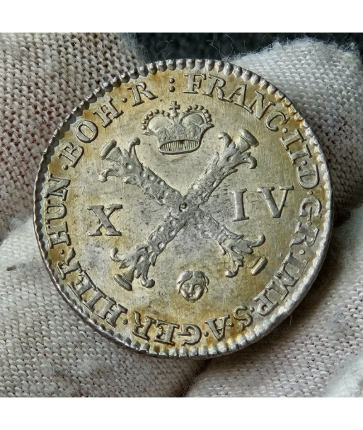 François II, 14 liards, Bruxelles, 1793