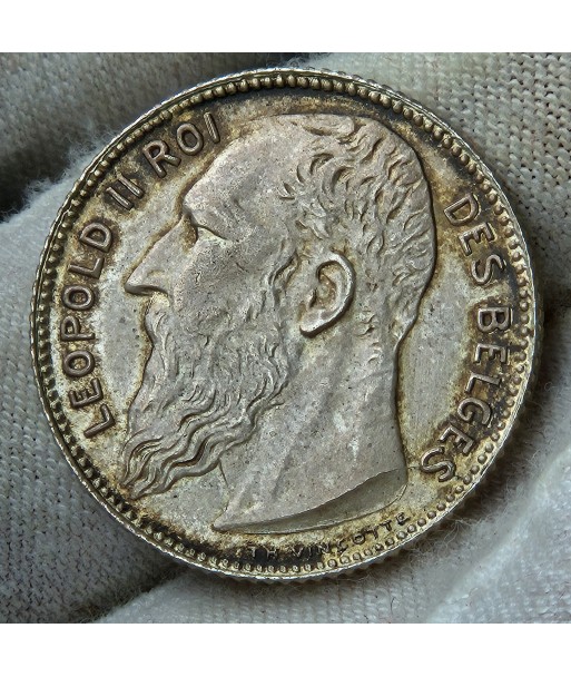 1 Franc Leopold II, 1909, Type Vinçotte