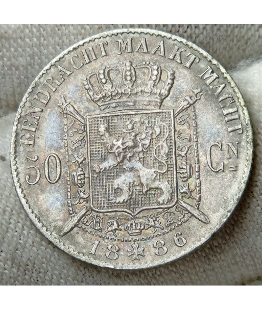 50 centimes - Léopold II - 1886