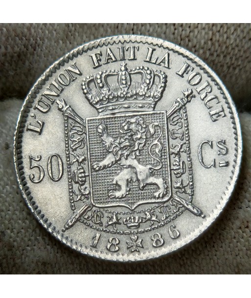 50 centimes - Léopold II - 1886