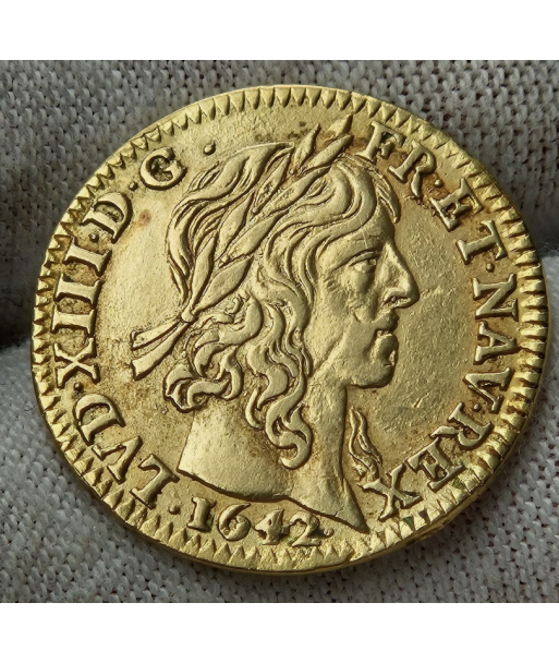 Demi Louis d'or à la mèche longue, 1642 A