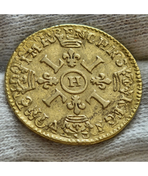 Louis XIV - Louis d'or aux 4L - 1693 H