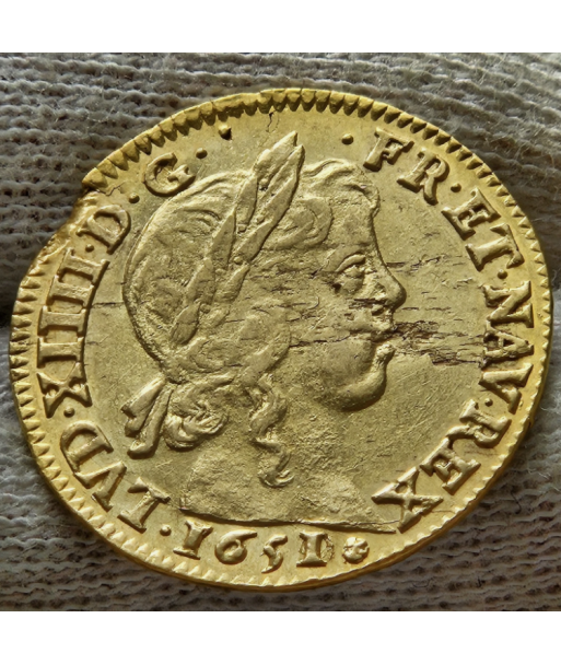 Louis XIV - Louis d'or à la mèche longue - 1651/0 B