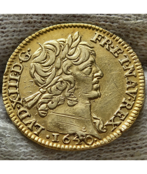 Louis XIII - 1/2 Louis à la mèche courte - 1640 A