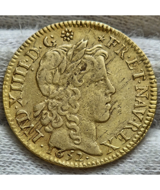 Louis XIV - Louis d'or à la mèche longue - 1652 A
