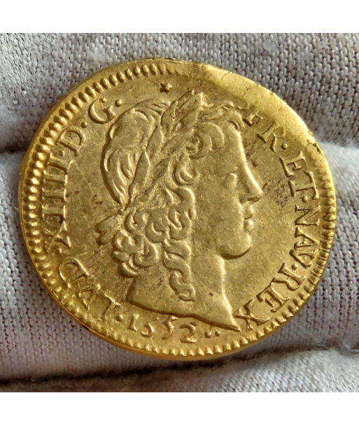 Louis XIV - Louis d'or à la mèche longue - 1652 Troyes